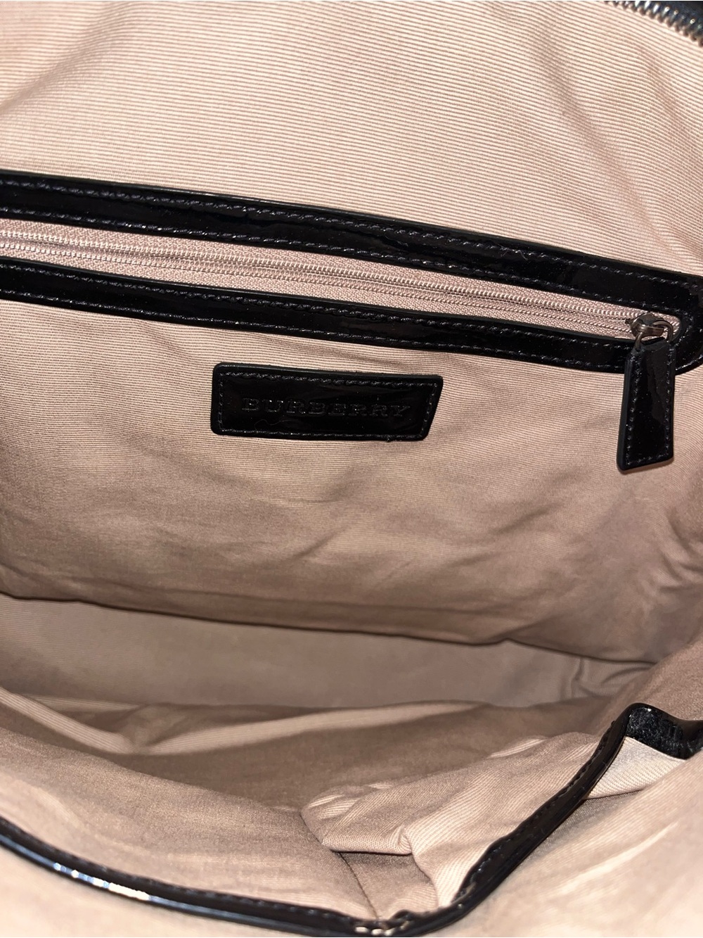 Burberry Beige Plaid Tote with Black Handles - Picture 6 of 10